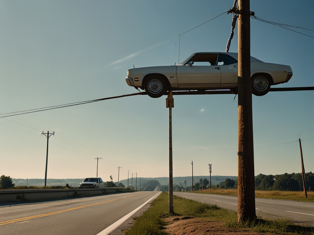 O_Inesperado_Encontro_Carro_Desgovernado_Desafia_a_Lgica_e_Escala_Poste_na_Estrada_Velha_do_Tupi_Piracicaba
